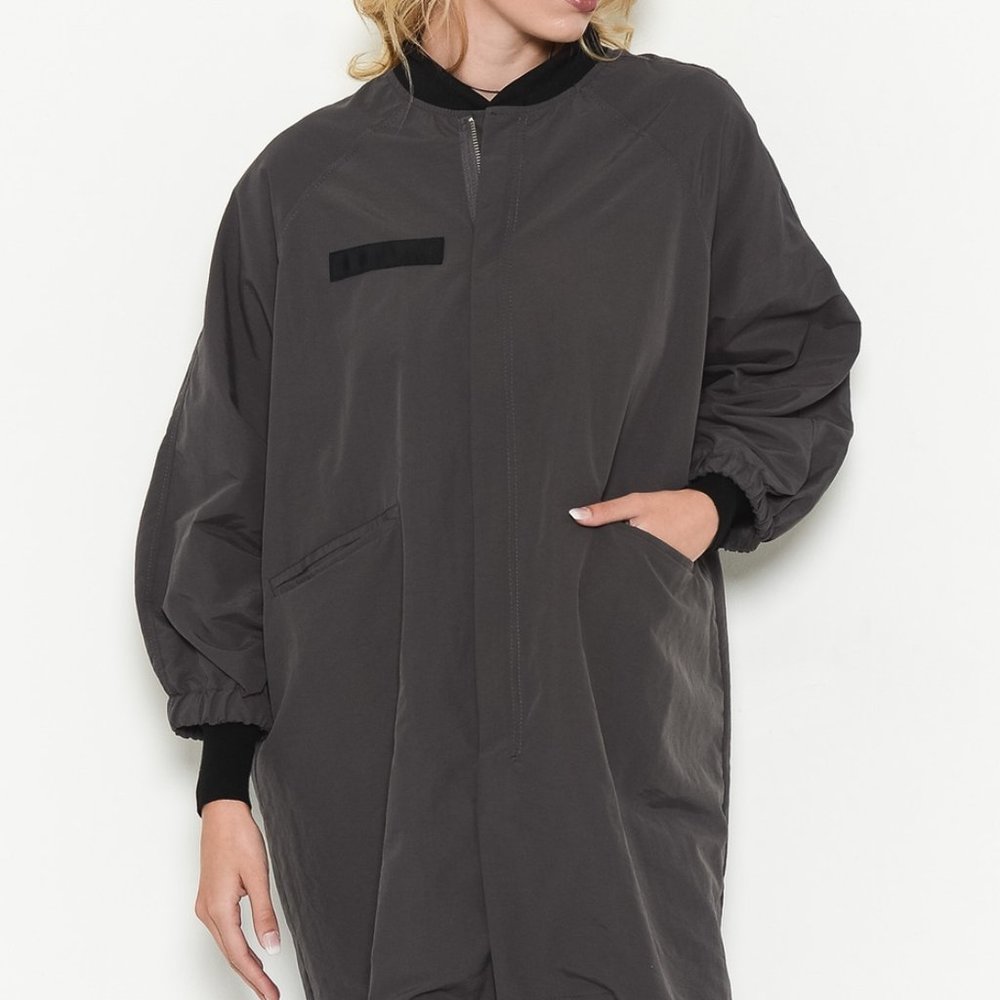 Minimalist Bomber Coat.
